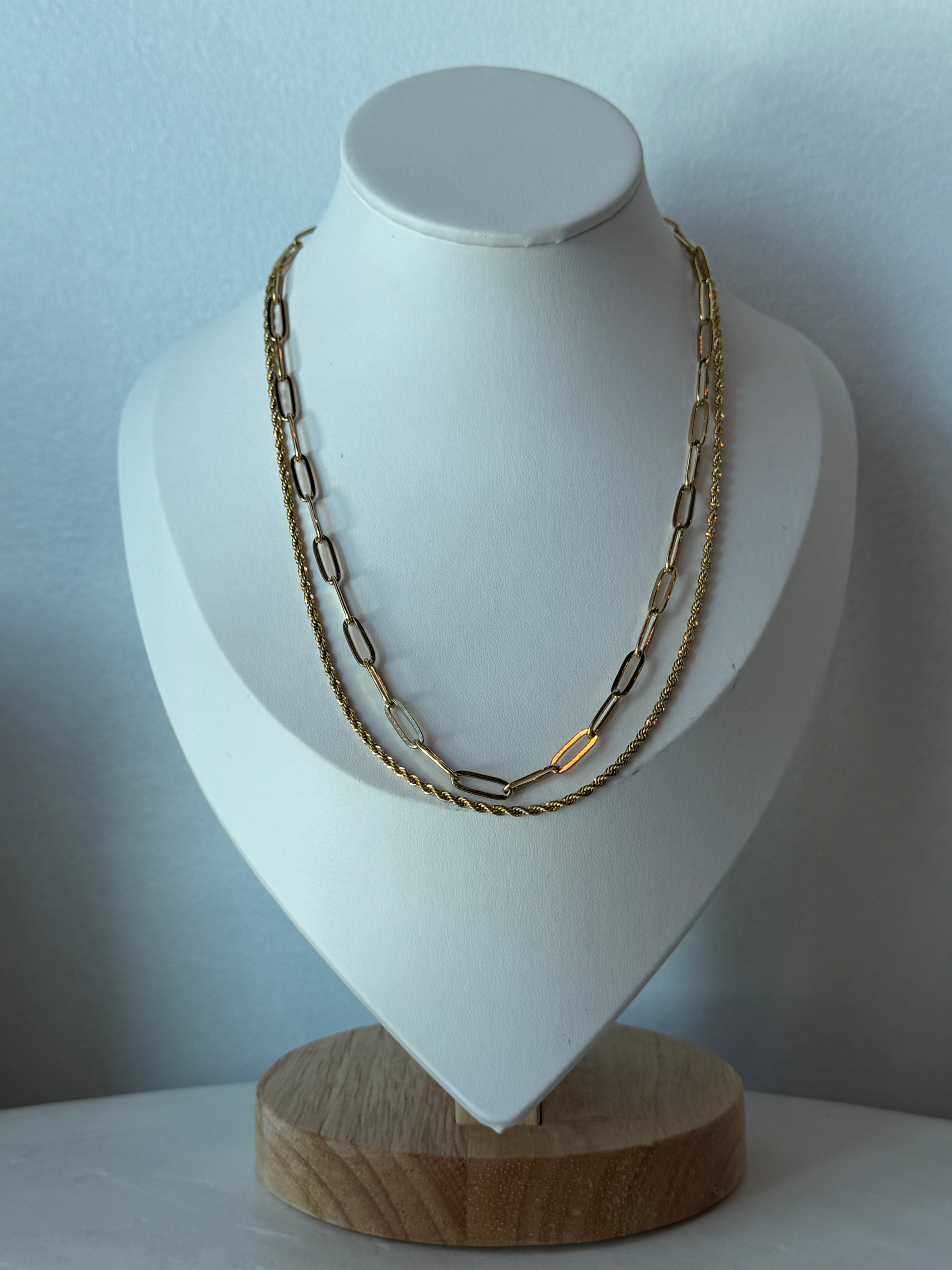 DOUBLE PAPERCLIP NECKLACE